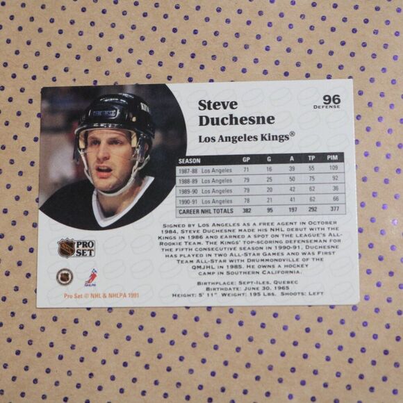 Steve Duchesne #96 Hockey Card - Picture 2 of 2